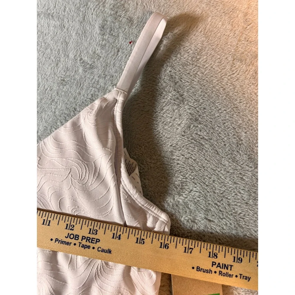 Nike Women'S V-Neck Jacquard One-Piece Swimsuit White Size‎ XL MSRP $90